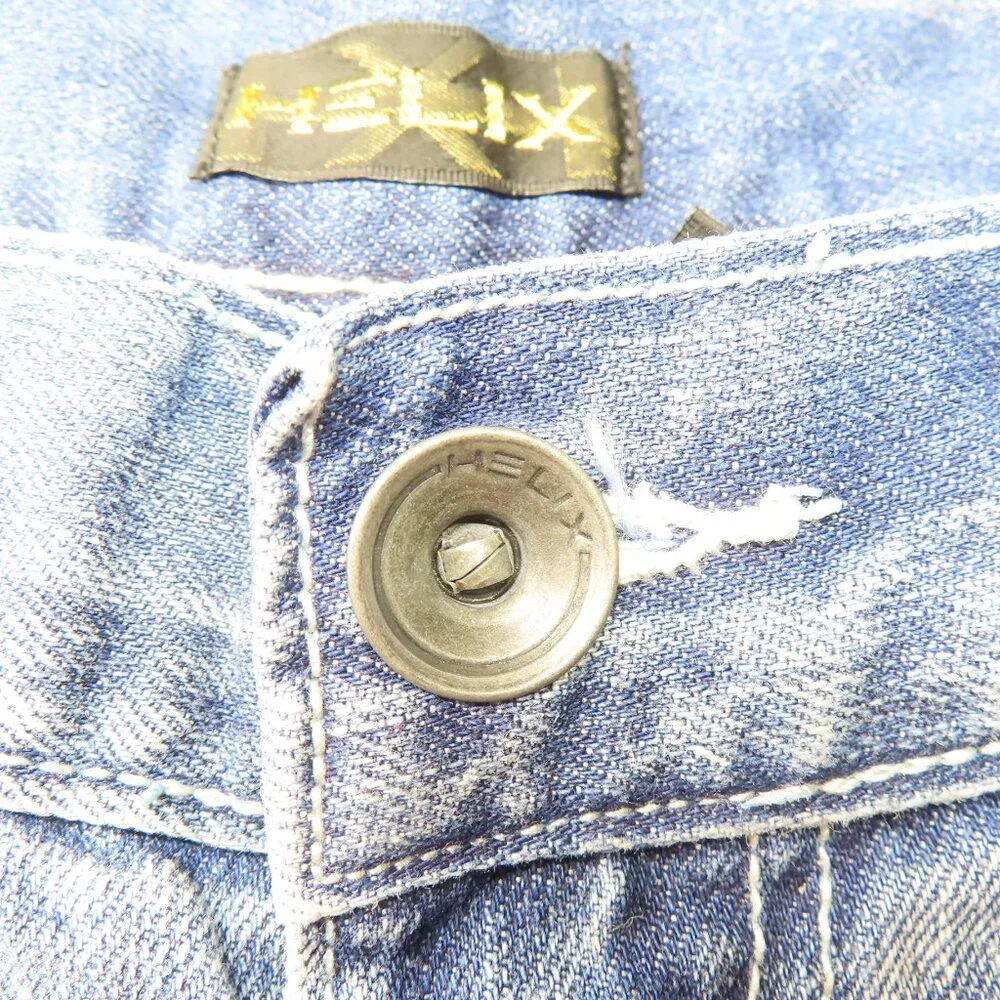 Helix Mens Jean Shorts Size 32 Denim Jorts Blue Faded Instinct is a Virtue